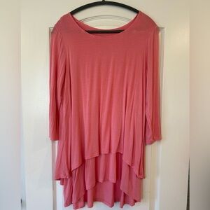 NWOT Chadwicks of Boston Coral Layered Tunic Top